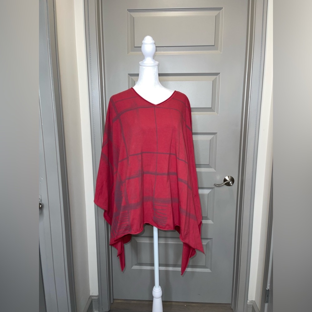 Kedziorek Short Sleeve Print Tunic Lagenlook Art To Wear Size XL